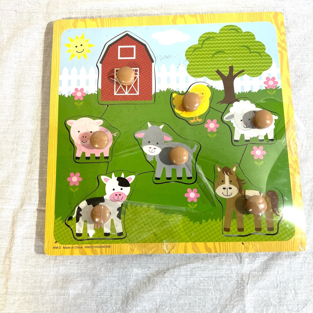 Wood puzzle farm animals wood spark